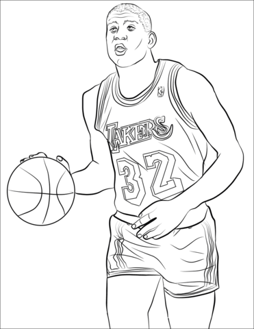 Magic Johnson Coloring Page